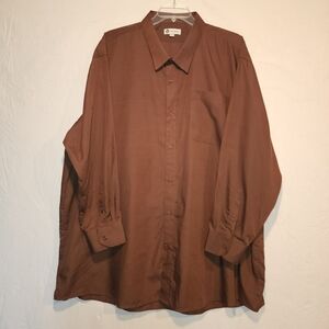 Classic Brown Men's Button-Down Shirt